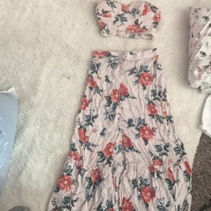 Set of skirt and crop top